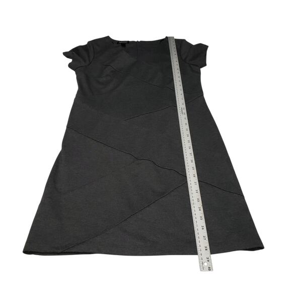 AB Studio Dress 14 Heather Charcoal Stretch Knit Work to Weekend - Picture 6 of 12